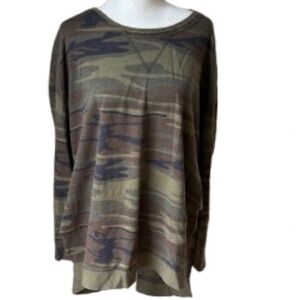 Z Supply Camo Tunic Top Size Small Side Slits